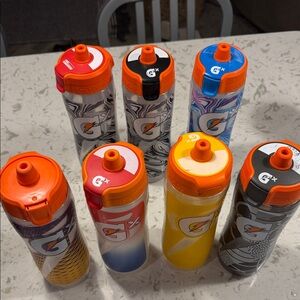 Gatorade Squeeze Water Bottles - Orange, Yellow, Blue, Black
